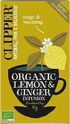 Te Lemon&Ginger Ekologiskt 50g Clipper
