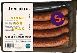 Grillkorv Fänkål & Svartpeppar 240g Stensåkra