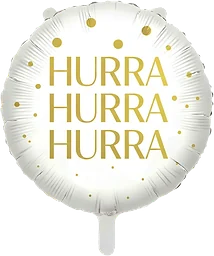 Folieballong Hurra Rund 1-p