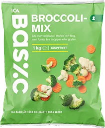 Broccolimix Fryst 1kg ICA Basic