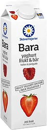Yoghurt Bara Frukt & bär Hallon & Jordgubb 3,6% 1000g Skånemejerier