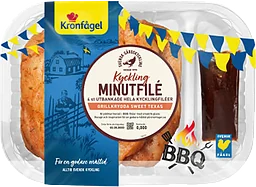 Kyckling Minutfilé med glaze BBQ ca 700g Kronfågel