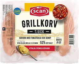 Grillkorv Tjock 52% Kötthalt