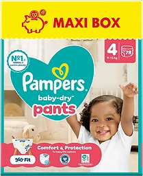 Byxblöjor Baby Dry Pants Strl 4 9-15kg Maxi 78-p Pampers