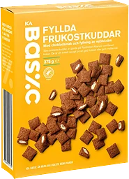 Fyllda kakaokuddar med mjölkkräm 375g ICA Basic