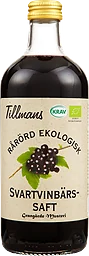 Svarta Vinbär Rårörd Ekologisk Saft Glas