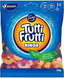 Tutti frutti Rings 180g Fazer