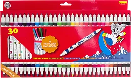 Fiberpennor Dubbelspets 30-pack