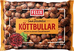Små delikatessköttbullar Fryst 420g Felix