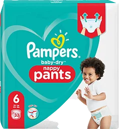 Byxblöjor Baby-Dry Strl 6 15+kg 33-p ValuePack Pampers