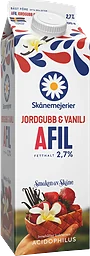 A-fil Jordgubb & vanilj 3% 1l Skånemejerier