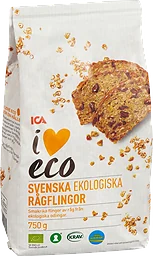 Rågflingor KRAV 750g ICA I love eco