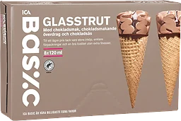 Glasstrut Choklad 8-p ICA Basic