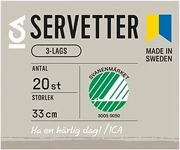 Servett Ljusrosa 33cm 20-p ICA Home
