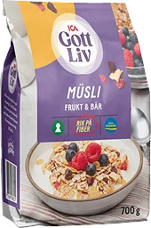 Müsli Frukt & bär 700g ICA Gott Liv