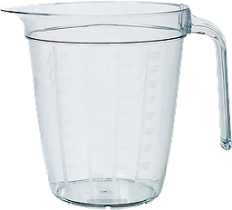 Måttkanna Plast Transparent 1l