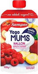 Yogo mums Äpple, banan & hallon Från 1år 120g Semper