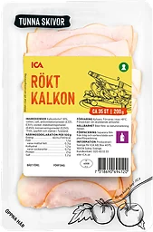 Kalkon Rökt Tunna Skivor 200g ICA