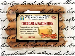 Cheddar & baconkorv 300g Hemgården