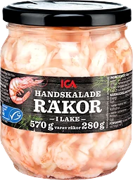 Räkor handskalade i lake 280g ICA