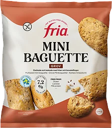 Minibaguett grov Glutenfri Mjölkfri Fryst 280g Fria