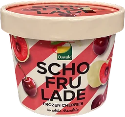 Körsbär I Vit Choklad Frysta Schofrulade 130g Oswald