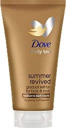 Brun utan sol Lotion Summer revived Medium to Dark  75ml Dove
