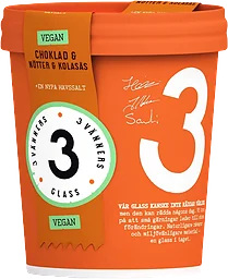 Glass Choklad nötter & kolasås Vegansk 500ml 3 Vänners Glass