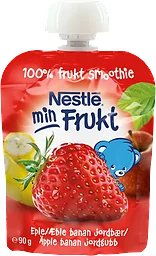 Min frukt äpple banan & jordgubb Från 6m 90g Nestle