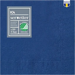 Servett Mörkblå 24cm 20-p ICA