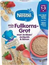 Fullkornsgröt Jordgubb Banan