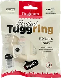 Rullad Tuggring för hund vit Small 45g Dogman