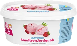 Laktosfri Gräddglass Smultron & jordgubb