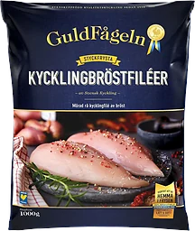 Kycklingbröstfiléer Fryst 1kg Guldfågeln