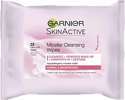 Ansiktsrengöring Tvättservetter Micellar SkinActive 25-p Garnier