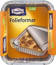 Folieformar med lock 5dl 8-p Toppits