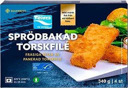 Torsk Sprödbakad Fryst 340g Feldt's