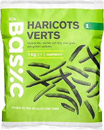 Haricots verts Fryst 1000g ICA Basic