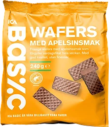 Wafers med apelsinsmak 240g ICA Basic