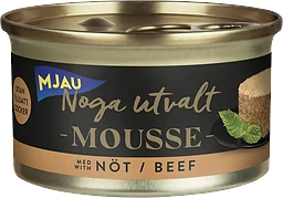 Kattmat Mousse Nöt 85g Mjau Noga Utvalt