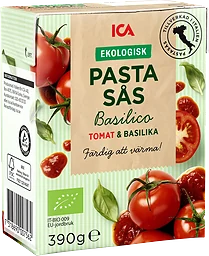Pastasås Basilika Ekologisk 390g ICA I love eco
