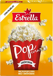 Micropopcorn Smörsmak 3-p 240g Estrella