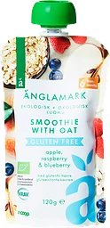 Glutenfri Smoothie med havre, äpple, hallon & blåbär 6 Mån Eko