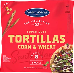 Tortilla Corn Wheat Små 200ml 8-p Santa Maria