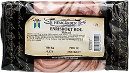 Enrisrökt bog skivad ca 125g Hemgården