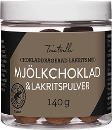 Lakritskulor Mjölkchokladdragerad 140g Treatville