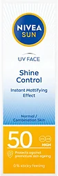 Solskydd för ansikte UV Face Shine Control Cream SPF50 50ml Nivea Sun