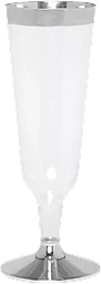 Engångschampagneglas med Silverkant 15cl 6-p ICA
