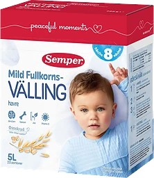 Mild Fullkornsvälling med havre 8m 5l Semper