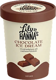 Glass Chocolate ice dream 465ml Lily & Hanna's